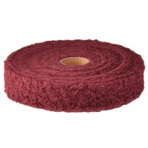 Artikel Dekoband Stoffband Bordeaux Wolloptik 40mm x 8m