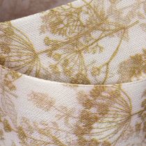 Artikel Geschenkband aus Polyester mit Pflanzenmotiven 40 mm x 20 m Creme Gold