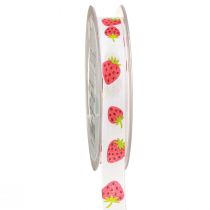 Artikel Dekoband Erdbeeren Stoffband Frühling Band 15mm 20m