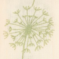 Artikel Dekoband aus Stoff mit Pusteblumenmotiv in Creme, 40 mm x 15 m