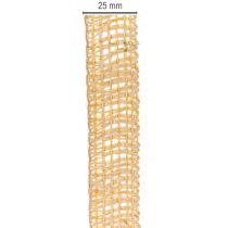 Artikel Dekoband aus Jute Gelb 25mm 10m Naturfarben für rustikale Dekoration
