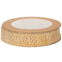Artikel Dekoband aus Jute Gelb 25mm 10m Naturfarben für rustikale Dekoration