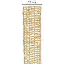 Artikel Dekoband Jute Grün Natur 25mm x 10m Juteband für Dekoration