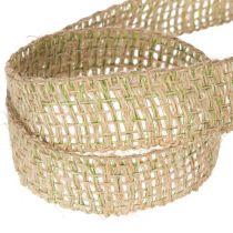 Artikel Dekoband Jute Grün Natur 25mm x 10m Juteband für Dekoration