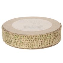 Artikel Dekoband Jute Grün Natur 25mm x 10m Juteband für Dekoration