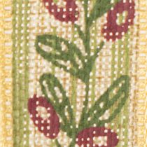 Artikel Geschenkband Polyester Olivenzweig 1,5 cm x 15 m Grün-Rot