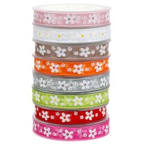 Dekoband Organzaband mit Blumenmotiv 15mm 20m