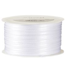 Artikel Dekoband Satinband Weiß Doppelsatinband 3mm 50m