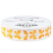 Artikel Dekoband Schmetterlinge Orange Drahtkante 25mm 18m