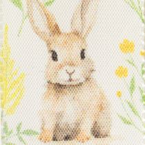Artikel Polyester Geschenkband mit Häschenmotiv 15m x 4cm Frühlingsfarben