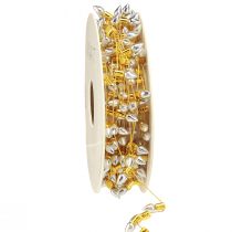Artikel Dekoband Weihnachten Lichterkette Gold Silber B12mm L5m