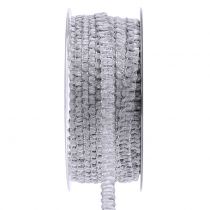 Dekoband Samtoptik Grau 10mm 20m