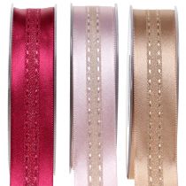Dekoband mit Streifen-Muster 25mm 20m