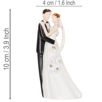 Artikel Dekofigur Hochzeitspaar 10,5cm aus Polyresin in Weiß und Schwarz