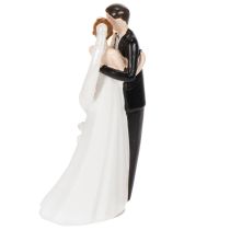 Artikel Dekofigur Hochzeitspaar 10,5cm aus Polyresin in Weiß und Schwarz