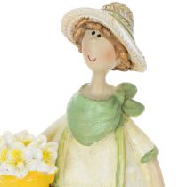 Artikel Dekofiguren Gärtner aus Polyresin 16,5×5,5 cm Grün Gelb 2-teilig