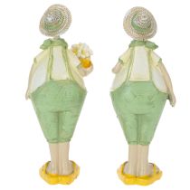 Artikel Dekofiguren Gärtner aus Polyresin 16,5×5,5 cm Grün Gelb 2-teilig