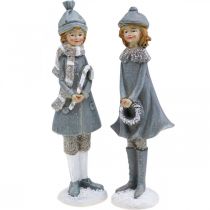 Artikel Dekofiguren Winterkinder Figuren Mädchen H19cm 2St