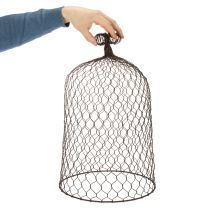 Artikel Metall-Dekoglocke mit Griff, 2er-Set, Dunkelbraun/Edelrost, H50/41 cm Ø30/25 cm