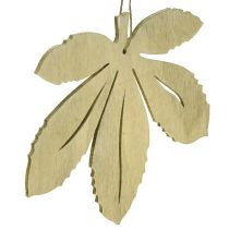Artikel Dekohänger Holz Herbstblätter Grün Natur Braun 12x10cm 12 St