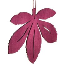 Artikel Dekohänger Holz Herbstblätter Rosa Lila Grün 12x10cm 12 St