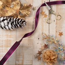 Artikel Geschenkband schmal 15mm Taft Berry 50m zur Dekoration