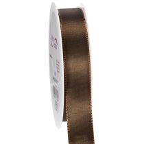 Artikel Taftband Braun 25 mm x 50 m für Dekoration und Geschenkverpackung