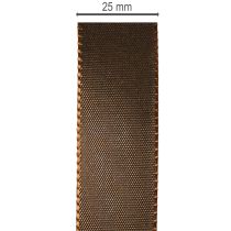 Artikel Taftband Braun 25 mm x 50 m für Dekoration und Geschenkverpackung