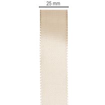 Artikel Dekoband Satin Beige 25 mm 50 m