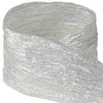 Artikel Dekorband Geschenkband Tischband Silber Hell 75mm 15m