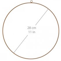 Artikel Dekoring Metall, Metallring zum Hängen, Dekoreif Edelrost Ø28cm 4St