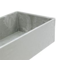 Dekoschale eckig Grau 32cm x 10,5cm H5cm, 1St