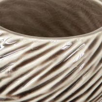 Artikel Dekoschale Keramik Spiral Dekor Beige Braun Ø9cm 4St