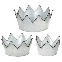 Artikel Dekoschalen-Set Krone aus Metall Ø26,5/22,5/19cm Zink schwarz 3-teilig