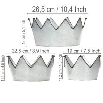 Artikel Dekoschale Metallschale Krone Ø26,5/22,5/19cm 3er-Set