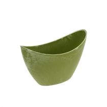 Dekoschale Plastik Hellgrün 20cm x 9cm H11,5cm, 1St