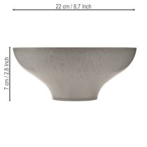 Artikel Dekoschale mit Fuß Ø19cm H8cm rund Kunststoff grau