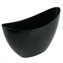 Dekoschale Schwarz Oval Pflanzschiffchen 24x9,5cmx14,5cm