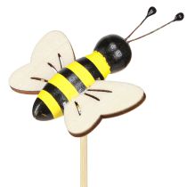 Artikel Dekostecker Bienen Deko Holz Schwarz Gelb 6cm H35cm 8 St