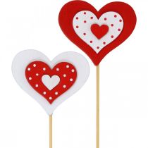Dekostecker Herz, Hochzeitsdeko, Blumendeko für Valentinstag, Herzdeko 18 St