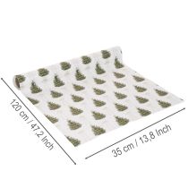 Artikel Dekostoff Weihnachten, 35 cm x 120 cm, Tannenbäume und Schleifen, 2 Rollen