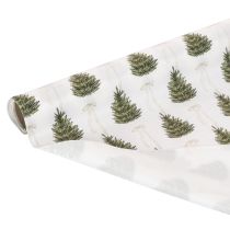 Artikel Dekostoff Weihnachten, 35 cm x 120 cm, Tannenbäume und Schleifen, 2 Rollen