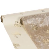 Artikel Tischläufer Polyester Schleifenmuster Beige Gold 35x120cm 2 Stück