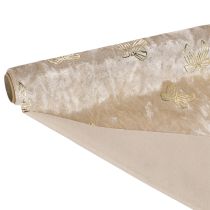 Artikel Tischläufer Polyester Schleifenmuster Beige Gold 35x120cm 2 Stück