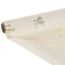 Artikel Tischläufer Polyester Schleifenmuster Beige Gold 35x120cm 2 Stück