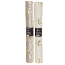 Artikel Tischläufer Polyester Schleifenmuster Beige Gold 35x120cm 2 Stück