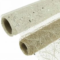 Tischband Dekostoff Champagner x 2 sortiert 35x200cm