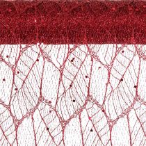 Artikel Dekostoff Polyester Netzoptik Weihnachten Rot 35x200cm Sortiert 2 Rollen