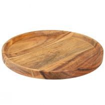 Artikel Dekoteller Dekotablett Holz Akazie Natur Geölt Ø20cm