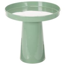 Artikel Dekoteller Metall Grün Rund 20 cm für Blumenarrangements